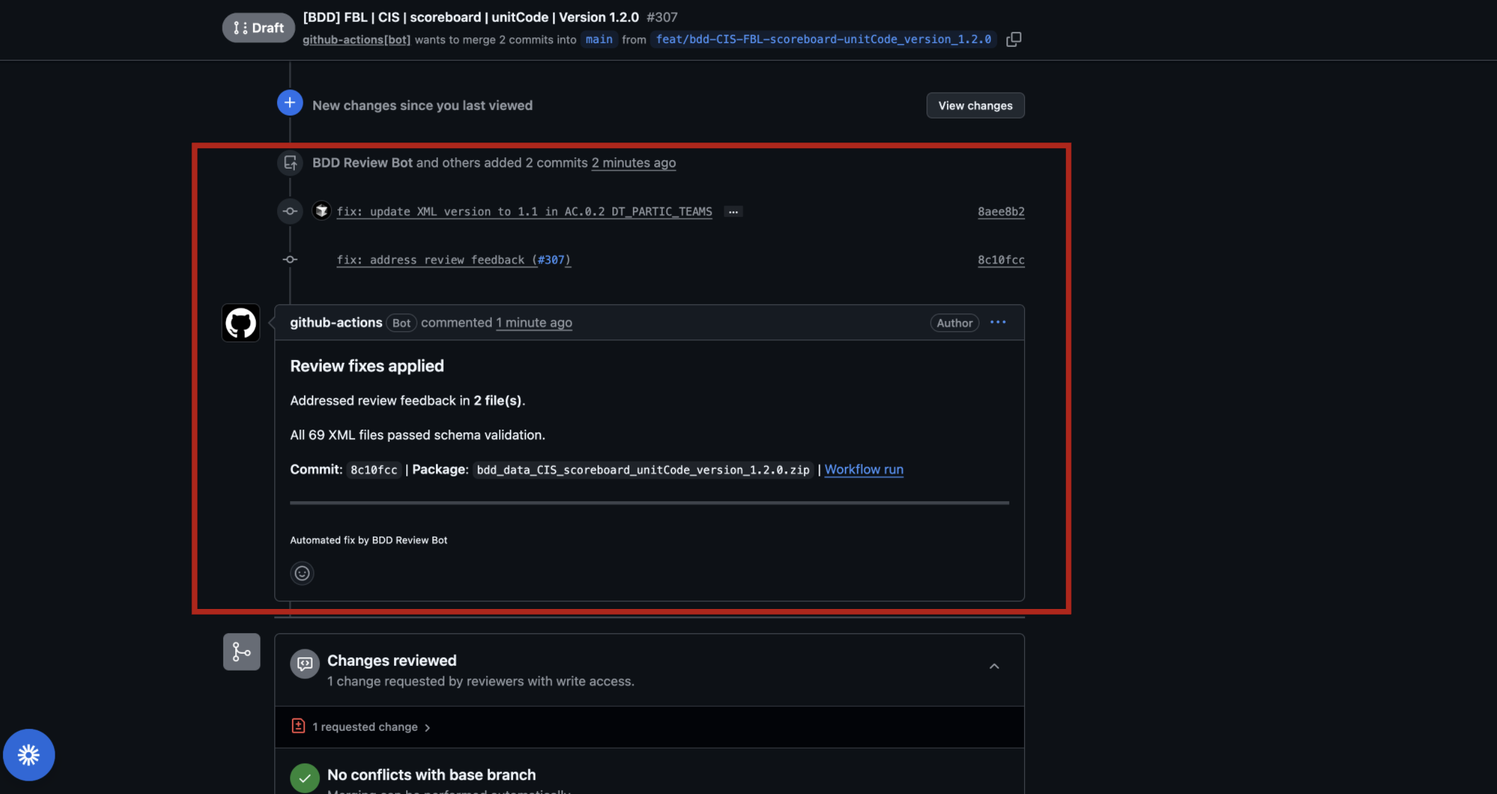 Bot commits and Review fixes applied comment